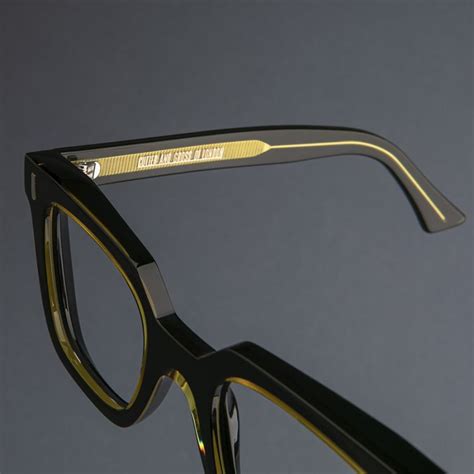 1305 Optical Square Glasses-Yellow on Black | Cutler and Gross