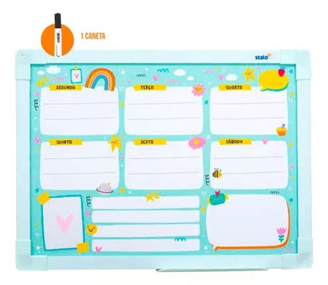 Planner Semanal De Parede X Cm Lousa Planejador Brinde Mercadolivre