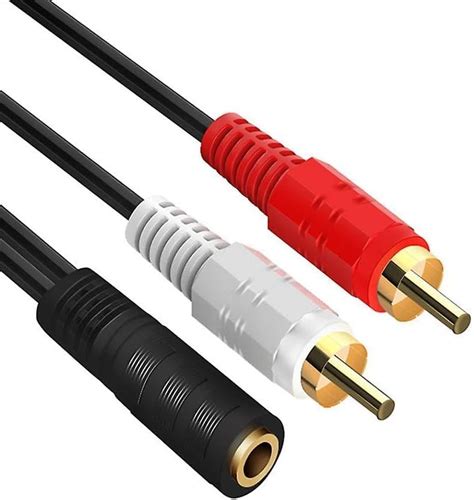 Cablepelado Cavo Audio Stereo Maschio Da Mm A X Rca Femmina