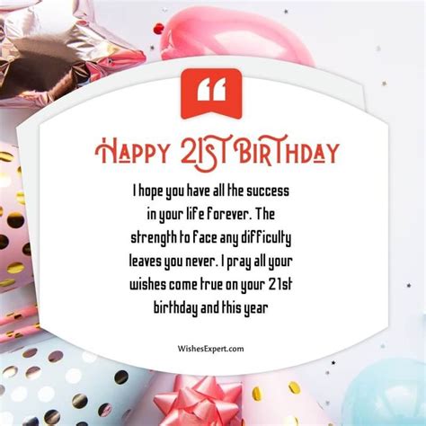 Happy 21st Birthday Wishes And Messages