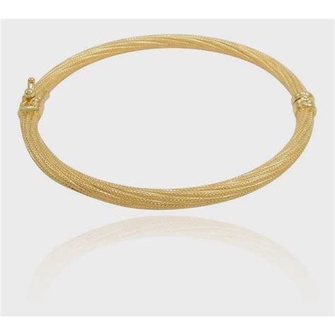 Pulseira Algema Bracelete Torcido Trabalhado Em Ouro 18k Submarino