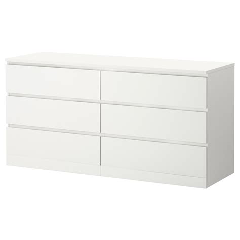 MALM komoda su 6 stalčiais balta 160x78 cm IKEA Lietuva