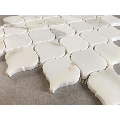 ES Stone 2.5" x 3" Marble Arabesque Mosaic Wall & Floor Tile & Reviews ...