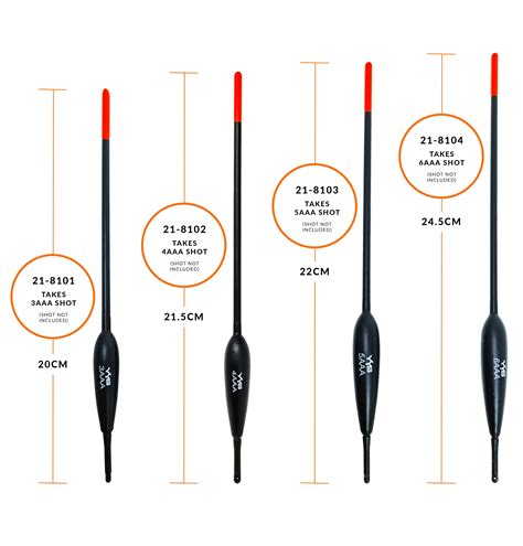 Yys 10pk Bodied Waggler Floats Yys International