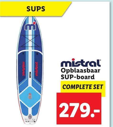 Mistral Opblaasbaar SUP Board COMPLETE SET Aanbieding Bij Lidl