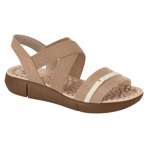 Sandália Modare UltraConforto Ortopédica Feminina 7142 102 Nude Branco Off Shopee Brasil