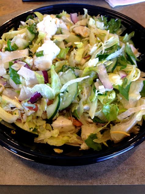 subway double chicken chopped salad calories