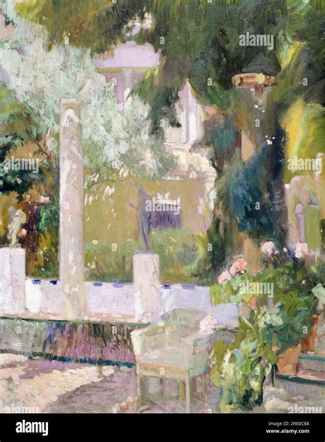 Joaquín Sorolla The Gardens at the Sorolla Family House painting in