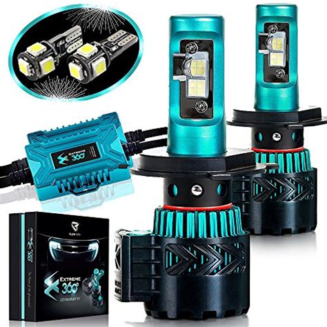 Glowteck LED Headlight Bulbs Conversion Kit H4