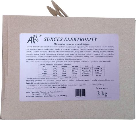 Do hodowli zwierząt Sukces Elektrolity Pasza Dla Koni Witaminy 2KG