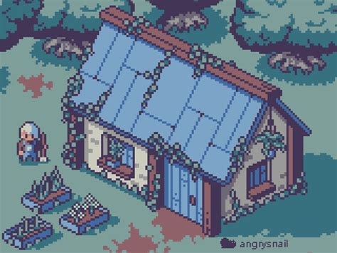 Isometric Pixelart House By Angrysnail On Dribbble Isometric Art