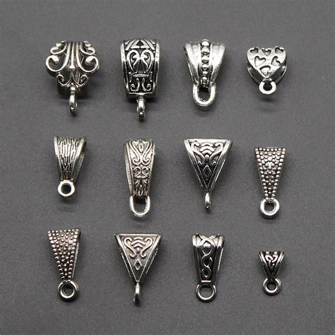 20pcs Bail Beads Connector Charm Antique Silver Color Bail Beads Charm