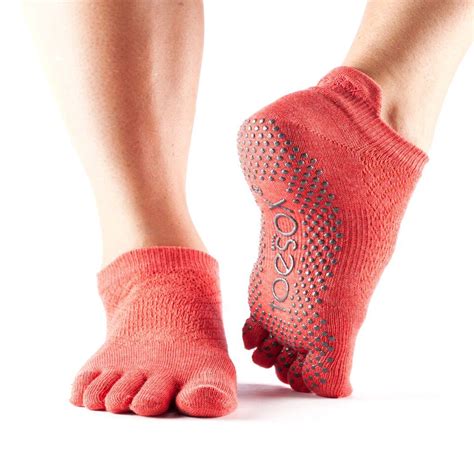 Toesox Full Toe Low Rise Grip Socks Yoga Direct