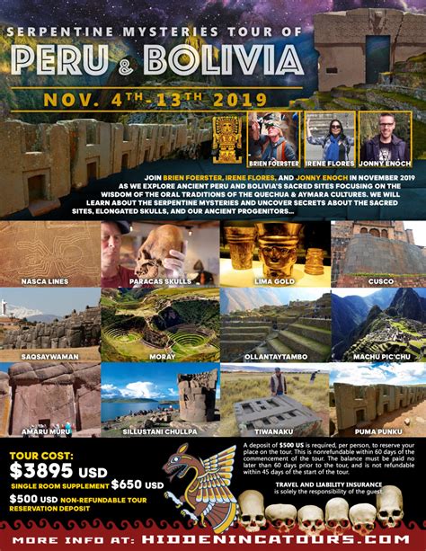 Serpentine Mysteries Tour Of Peru And Bolivia November 2019 Hidden