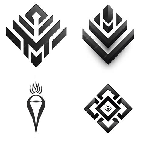 Premium Photo | Geometric logo design logo design illustrator