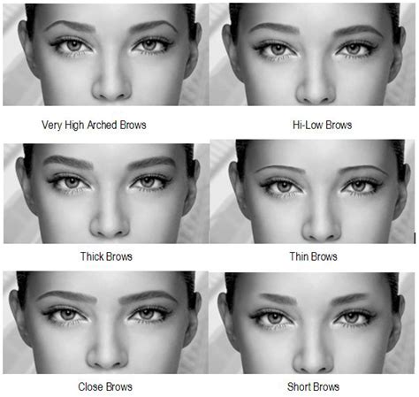 How Does Different Eyebrows Change The Same Face Alldaychic Types