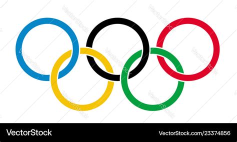 Olympic Rings Royalty Free Vector Image Vectorstock