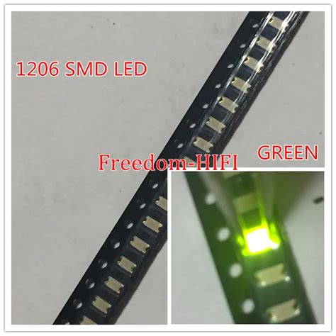 Uds Amarillo Verde Led Smd Chip L Mpara Montaje