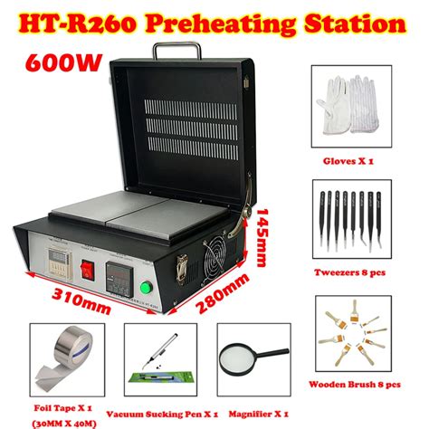 HT R260 BGA Reballing Reflow Oven Hot Plate Repair Rework Welding Machine With Heater Tools