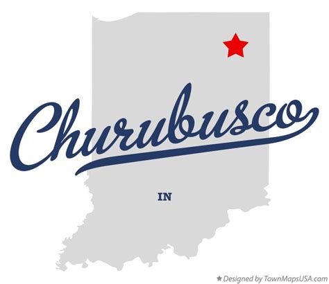 Map of Churubusco, IN, Indiana