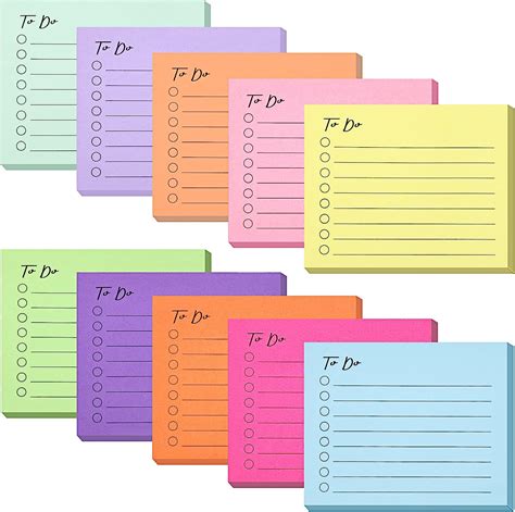 Amazon Eoout Pack Lined Sticky Notes X Sheets To Do