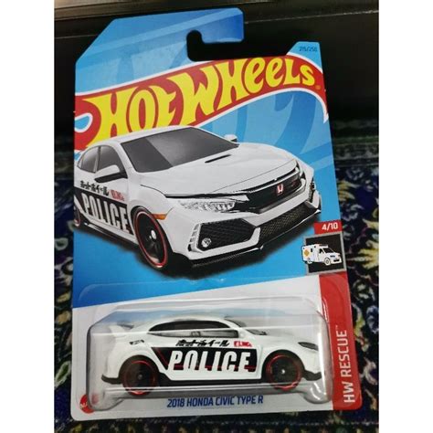 Hot Wheels Honda Civic Type R Police Shopee Malaysia