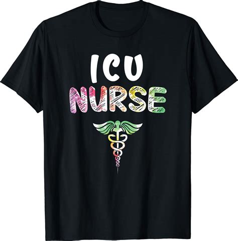 Icu Nurse Shirt Intensive Care Unit Nurse T Shirt Black Medium