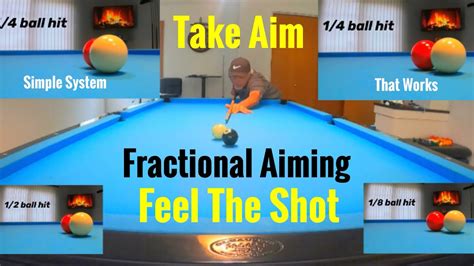 How To Aim A Billiard Shot Fractional Aiming Youtube