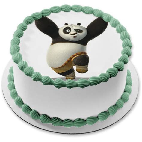 Kung Fu Panda Po Karate Stance Edible Cake Topper Image ABPID12802