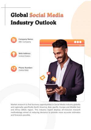 Global Social Media Industry Outlook Pdf Word Document IR PPT PowerPoint