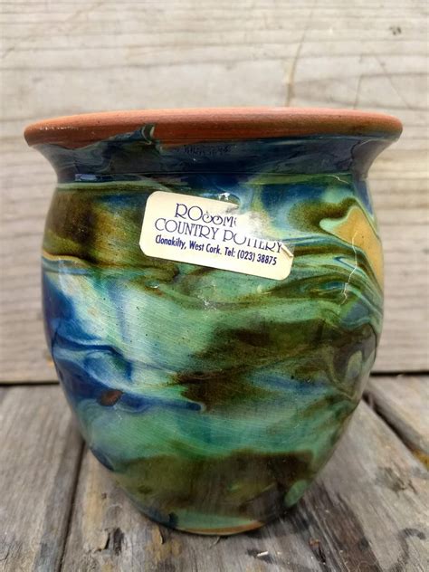 Irish Pottery Vase By Rossmore Country Pottery Original Etsy Pottery