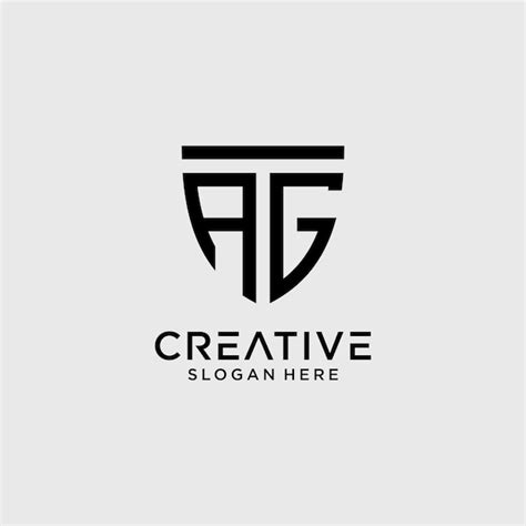 Premium Vector Creative Style Ag Letter Logo Design Template With