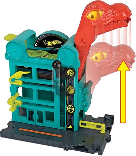 Mattel Hot Wheels City Dino Ataque Al Garaje Parking Juguetes Coches Ni Os A Os Gbf