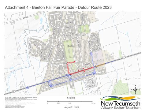 Beeton Fall Fair Road Closures - Town of New Tecumseth