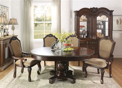 Chateau De Ville Round Dining Room Set Espresso Acme Furniture Furniture Cart