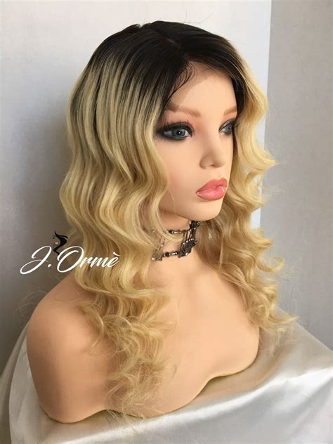 Wavy Beautiful Dark Roots 1b 613 Blonde Ombre 100 Human Hair Etsy