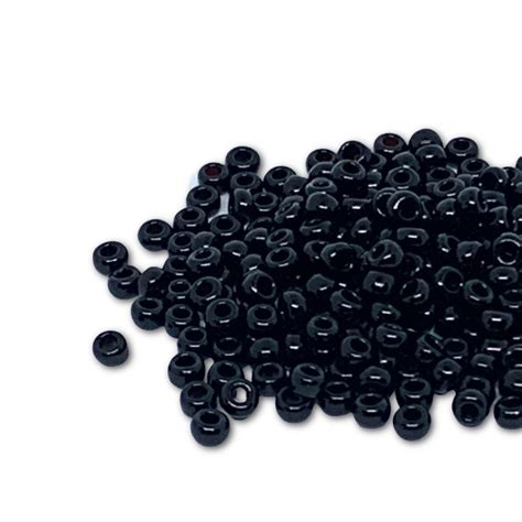 FGB 12 0 Seed Beads 20g Opaque Black Spoilt Rotten Beads