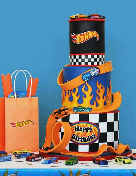Hot Wheels Themed Birthday Party Cake