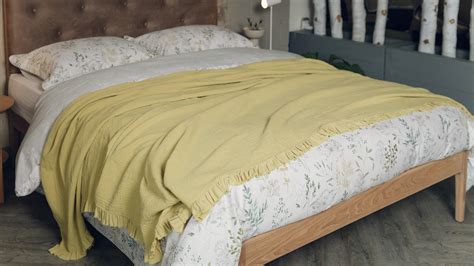 Pure Cotton Ruffle Bedspreads - 3 Colours - Natural Bed Company