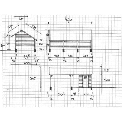 Douglas Kapschuur Lelystad 670x420cm Stange Houthandel Schuur