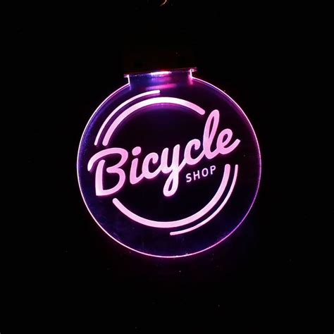 Porte Cl S Personnalis Logo Lumineux Rgb Rond En Plexiglas