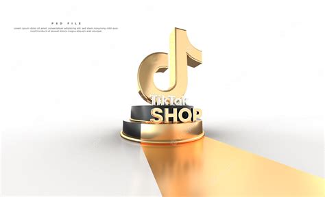 Premium PSD | Tiktok shop logo 3d