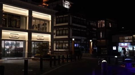 Kusatsu Onsen Hot Spring Night View Jap Stock Video Pond