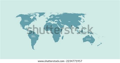 World Map Flat Vector Illustration Stock Vector (Royalty Free ...