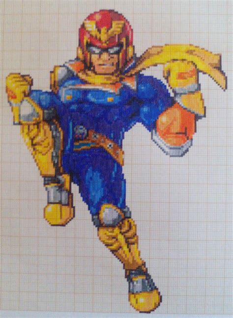 Pixel Art Super Smash Bros Captain Falcon By Paintpixelart On Deviantart