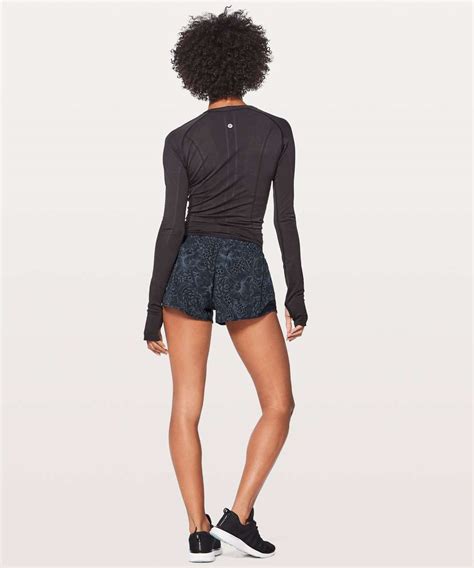 Lululemon Hotty Hot Short II Nouveau Mach Blue Black Black Lulu Fanatics