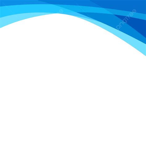 Abstract Blue Wave Letterhead Vector Border Header Flyer Png And