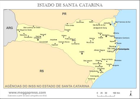 Mapas Geográficos De Santa Catarina Geografia Total™