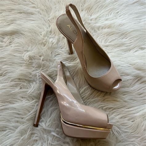 Aldo Shoes Aldo Nude Slingback Stiletto Peep Toe Heels Poshmark