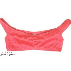 L Space Swim Lspace Ziggy Bikini Top Off The Shoulder Pink Xs Poshmark